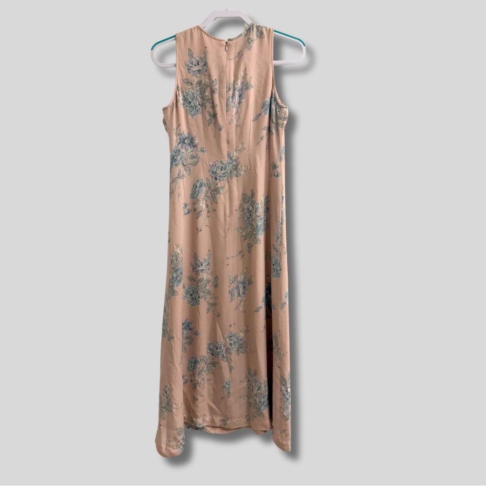 Talbots 100% Silk Pink and Blue Floral Dress DISCOUNTED SHIPPING - Picture 2 of 2